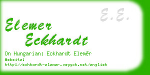 elemer eckhardt business card