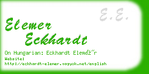 elemer eckhardt business card